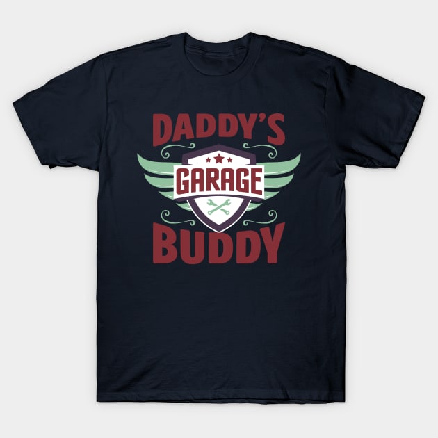 Daddy's Garage Buddy Kids T-Shirt by teevisionshop